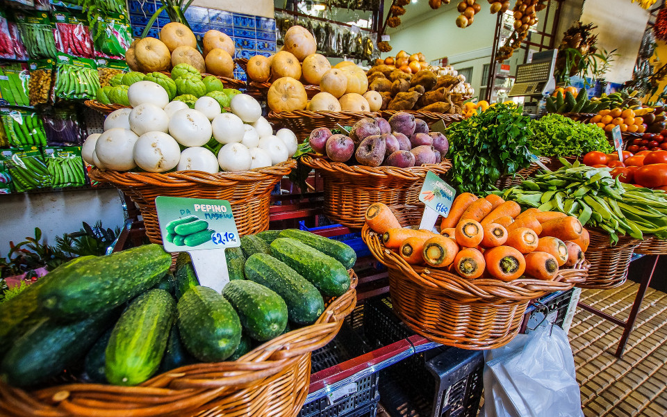 Markt mit Gem&uuml;se in Funchal